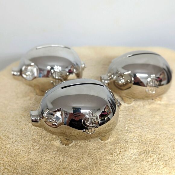 Pottery Barn NIB - Mini Piggybank with $ Embossed On Each Side - Picture 4 of 15